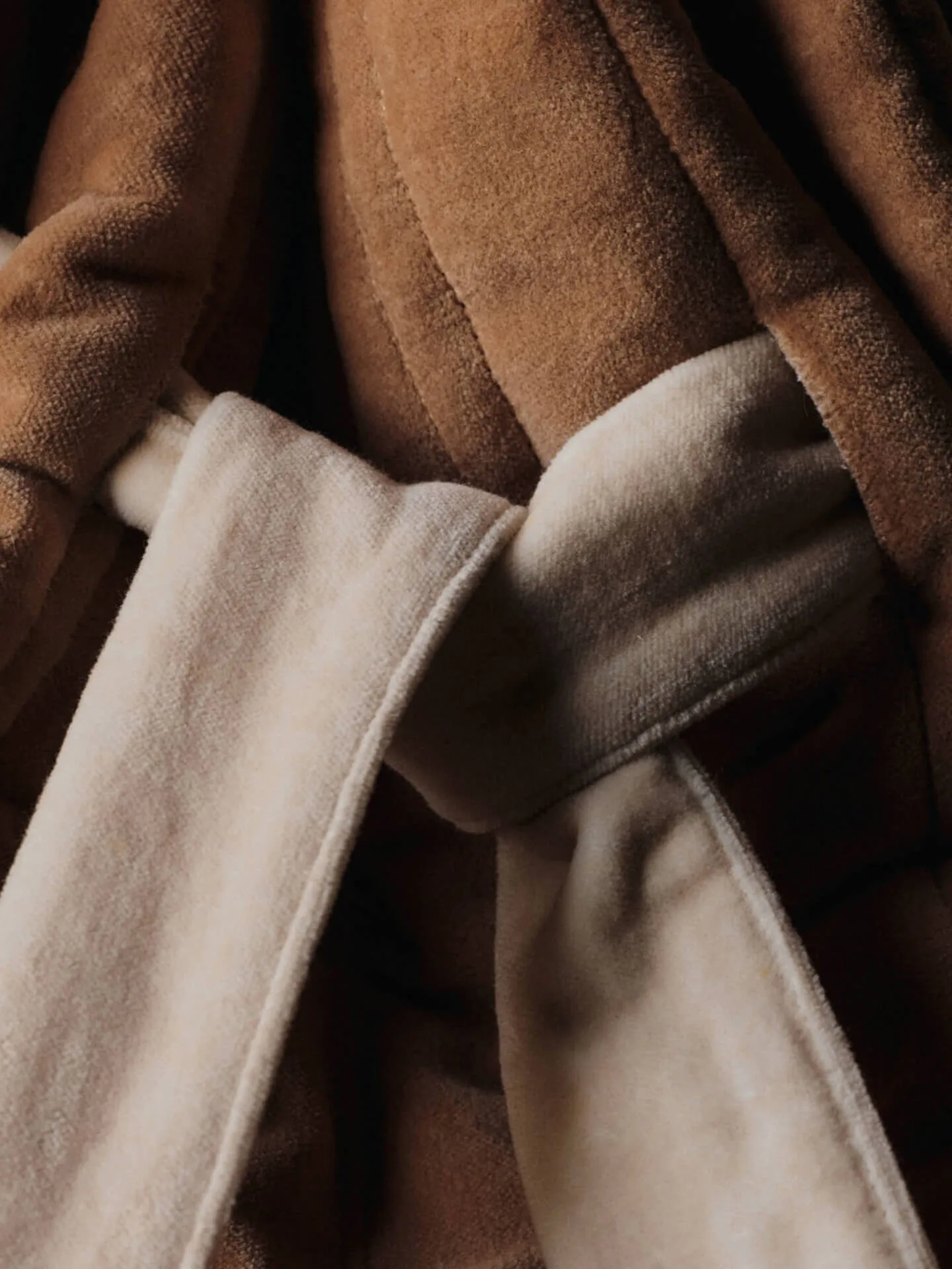 Sacco trapuntato Vari 50x70 cm, Velluto-tan Ferm Living