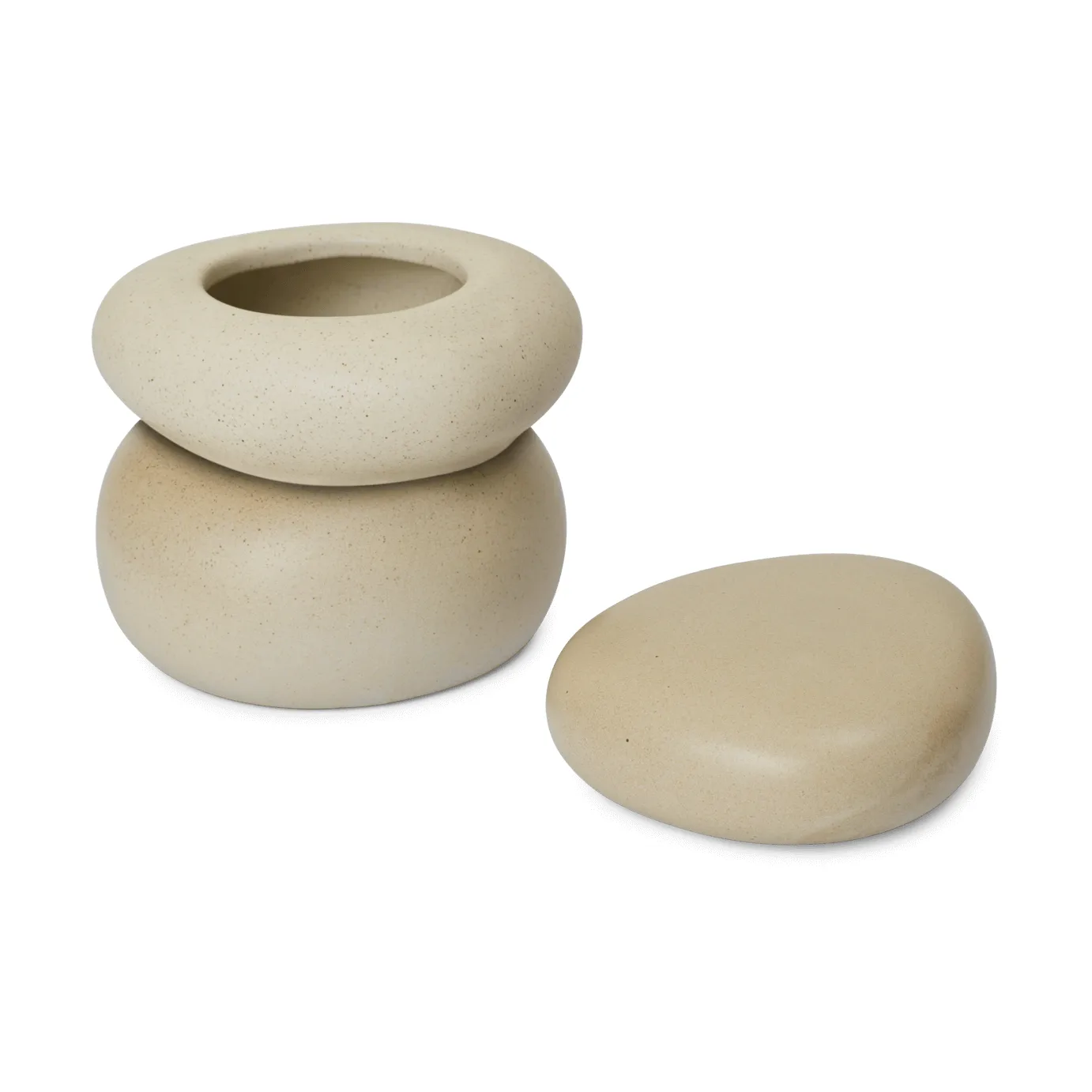 Scatola Pebble grande, Sand/Cream Ferm Living