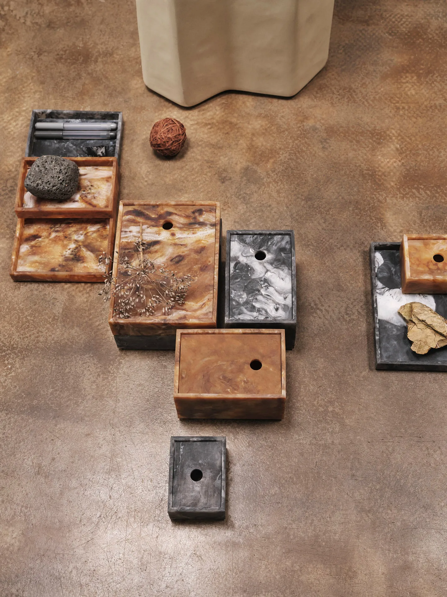 Scatola per conservazione Mist 10x15 cm, Charcoal Ferm Living