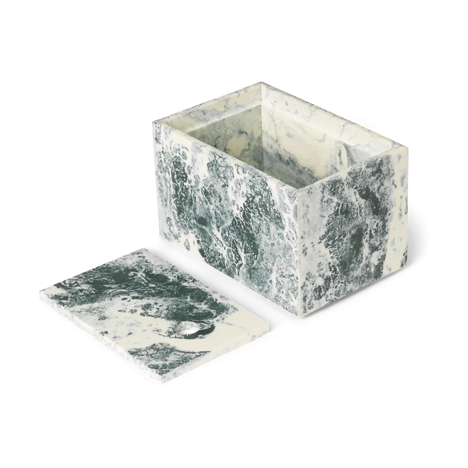 Scatola per conservazione Mist 10x15 cm, Emerald-off white Ferm Living