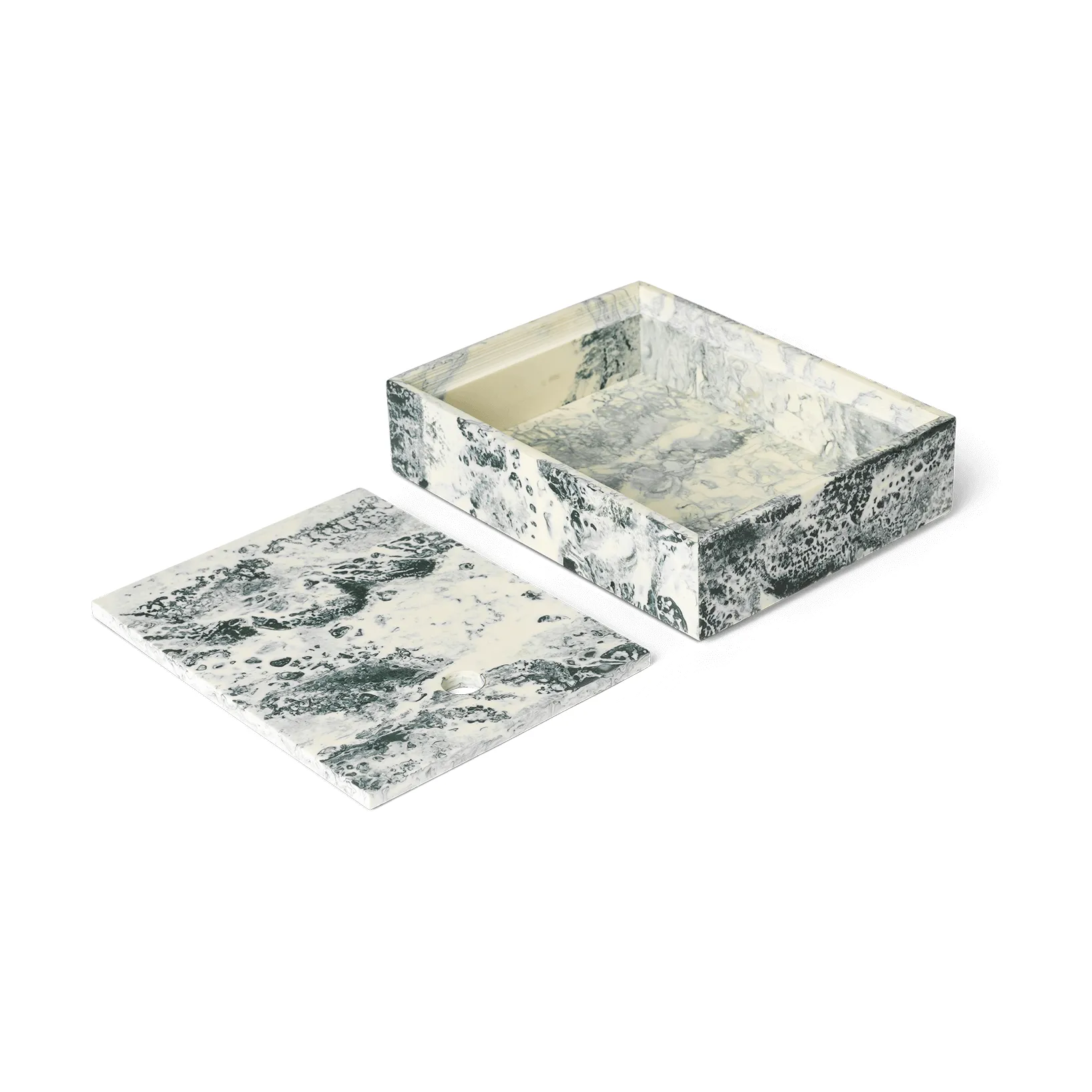 Scatola per conservazione Mist 15x20 cm, Emerald-off white Ferm Living