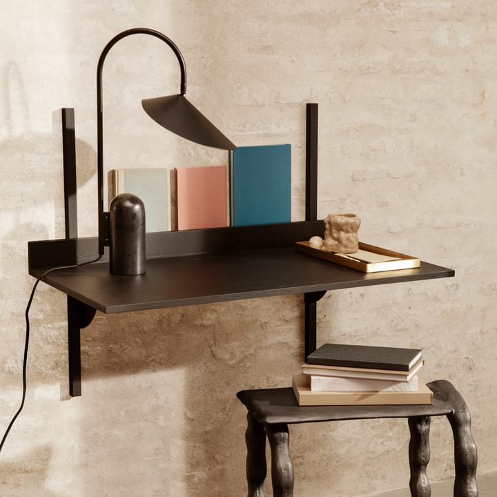 Scrivania Sector - frassino nero-ottone nero - ferm LIVING