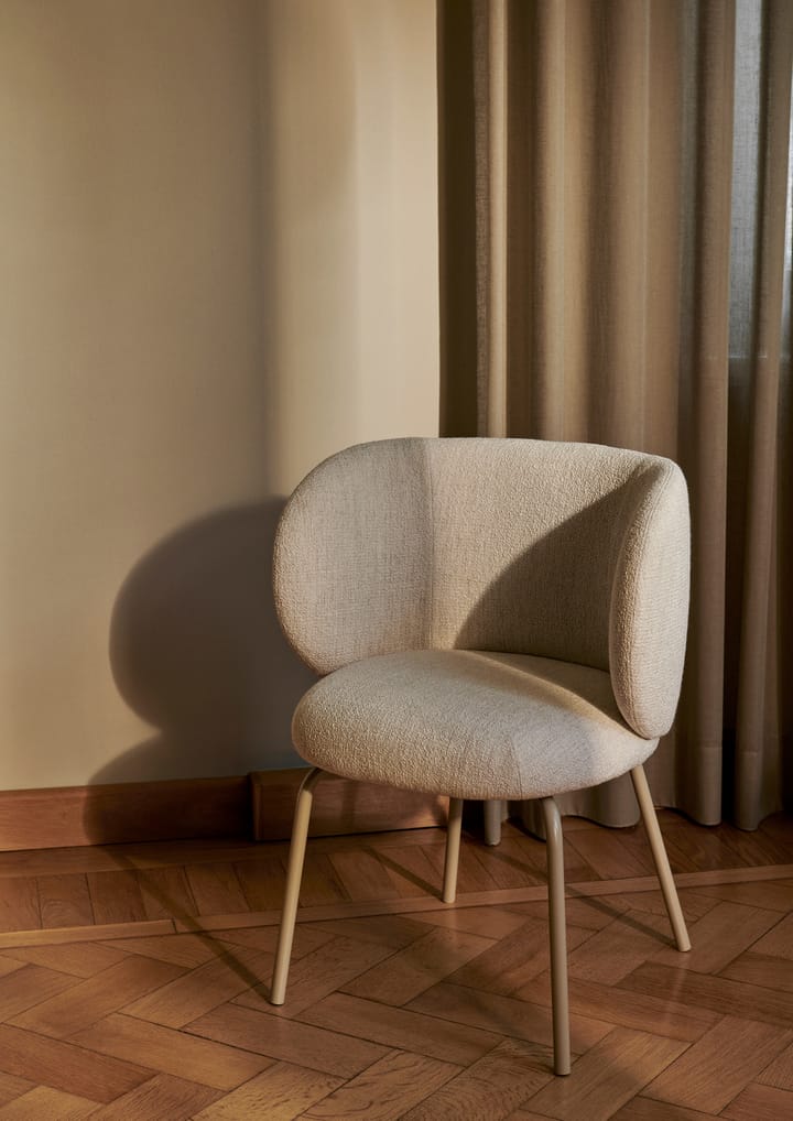 Sedia da pranzo Rico - bouclé, Cachemire color avorio Ferm Living