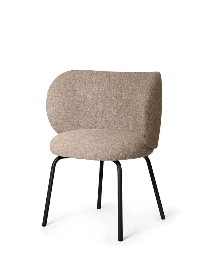 Sedia da pranzo Rico - bouclé, Sand-black Ferm Living
