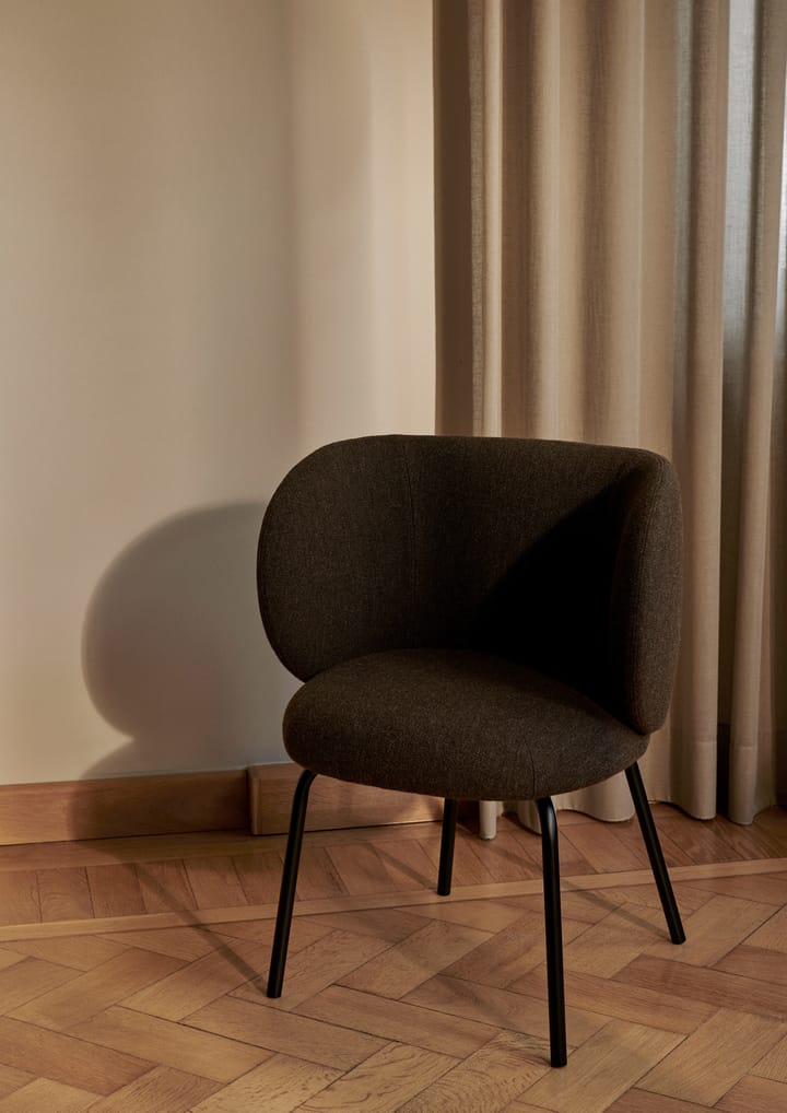 Sedia da pranzo Rico hallingdal, Dark grey brown-black Ferm Living