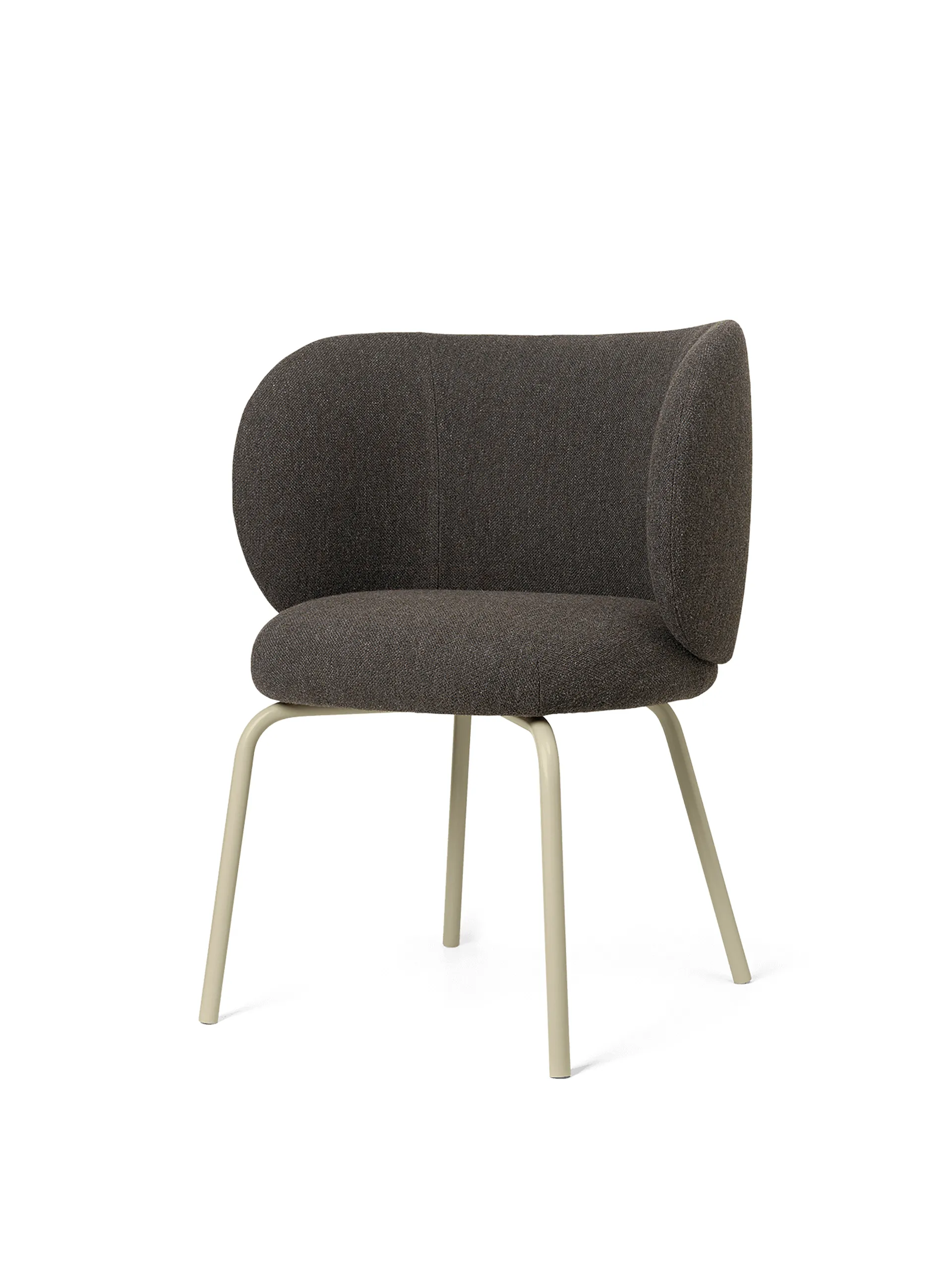 Sedia da pranzo Rico hallingdal, Dark grey brown-cashmere Ferm Living