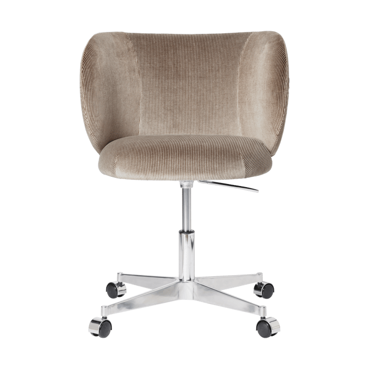 Sedia da pranzo Rico su ruote Devoré Velvet - Flint Grey - Ferm Living