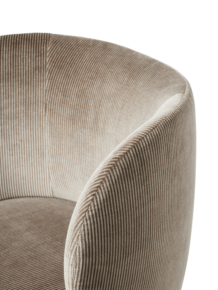 Sedia da pranzo Rico su ruote Devoré Velvet, Flint Grey Ferm Living