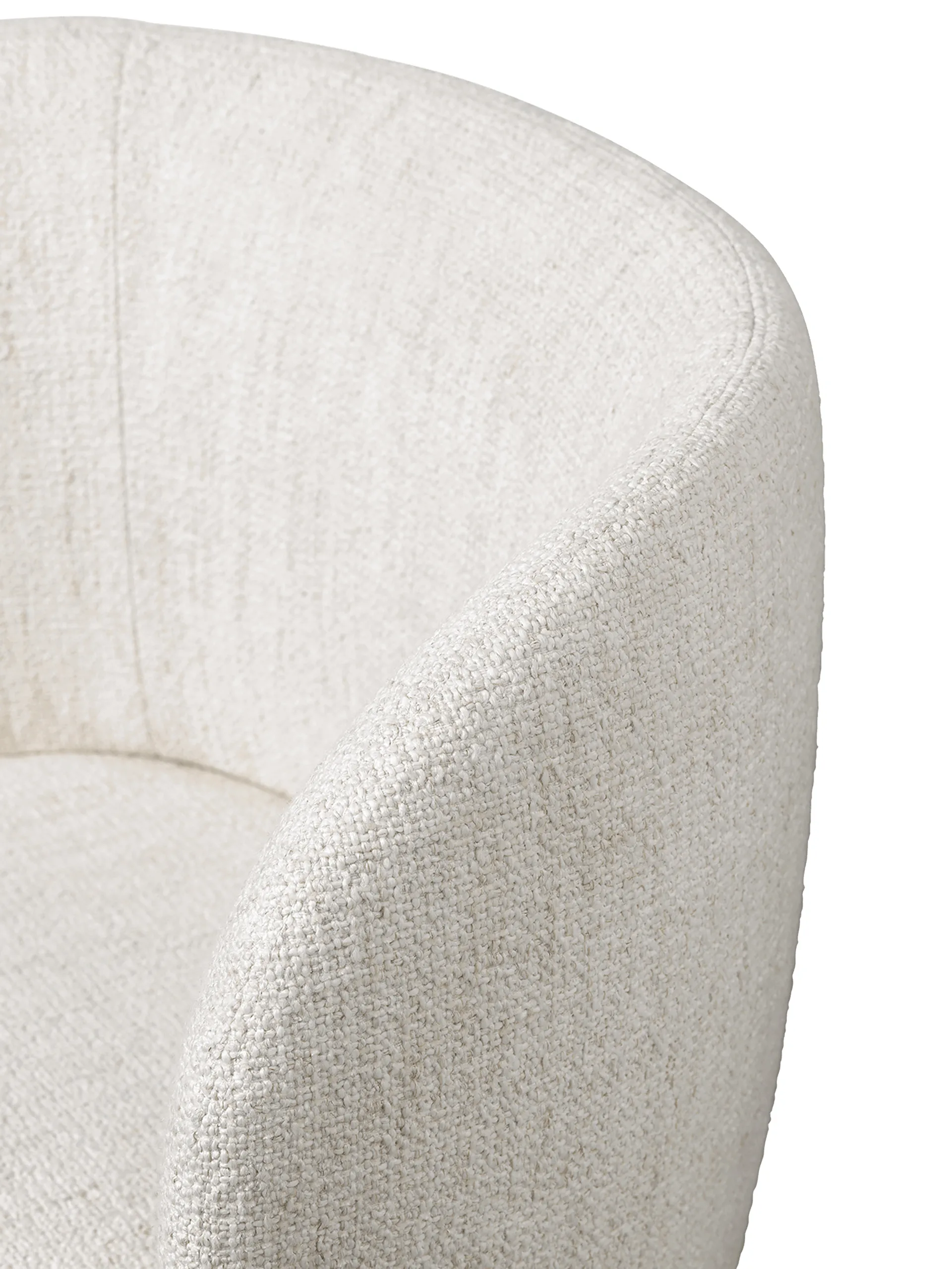 Sedia da pranzo swivel Rico - bouclé, Off-white Ferm Living