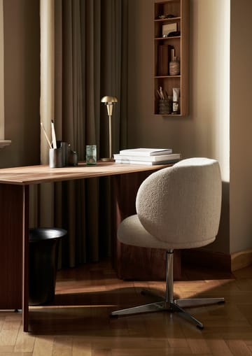 Sedia da pranzo swivel Rico - bouclé - Off-white - Ferm Living