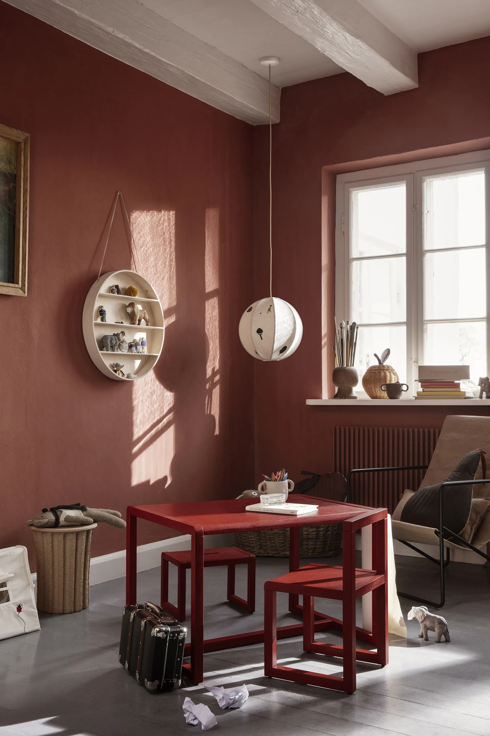 Sedia per bambini Little Architecht, Poppy red Ferm Living