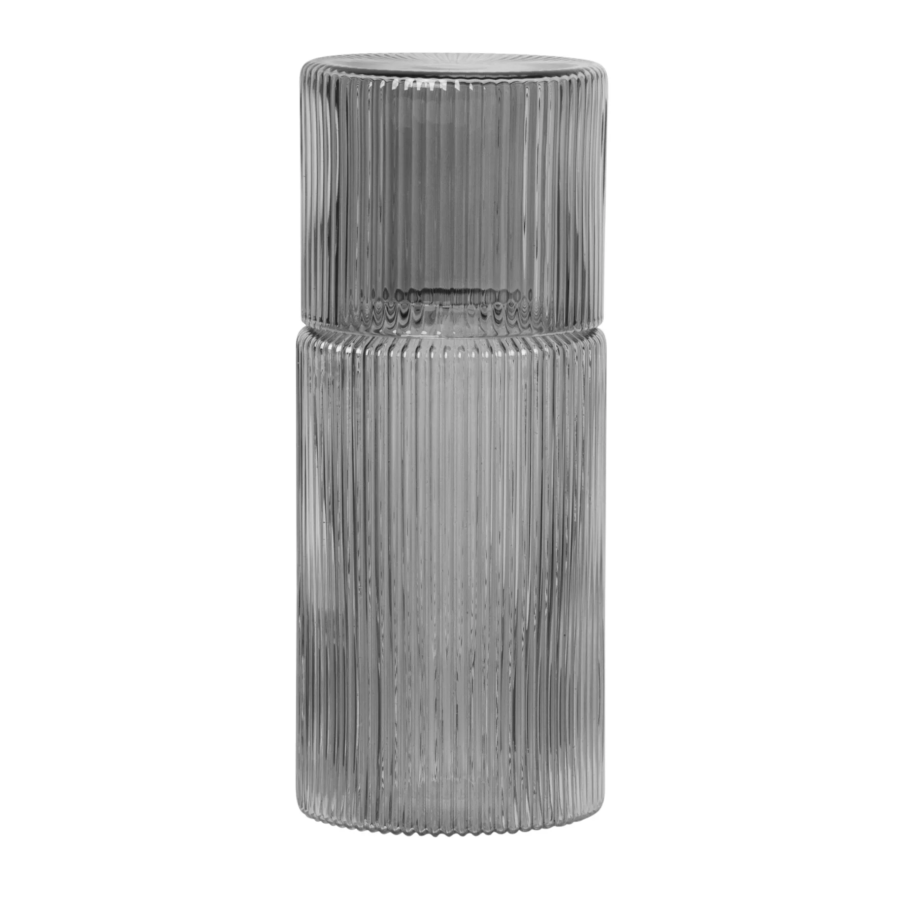 Set caraffa Ripple piccolo, smoked grey Ferm Living