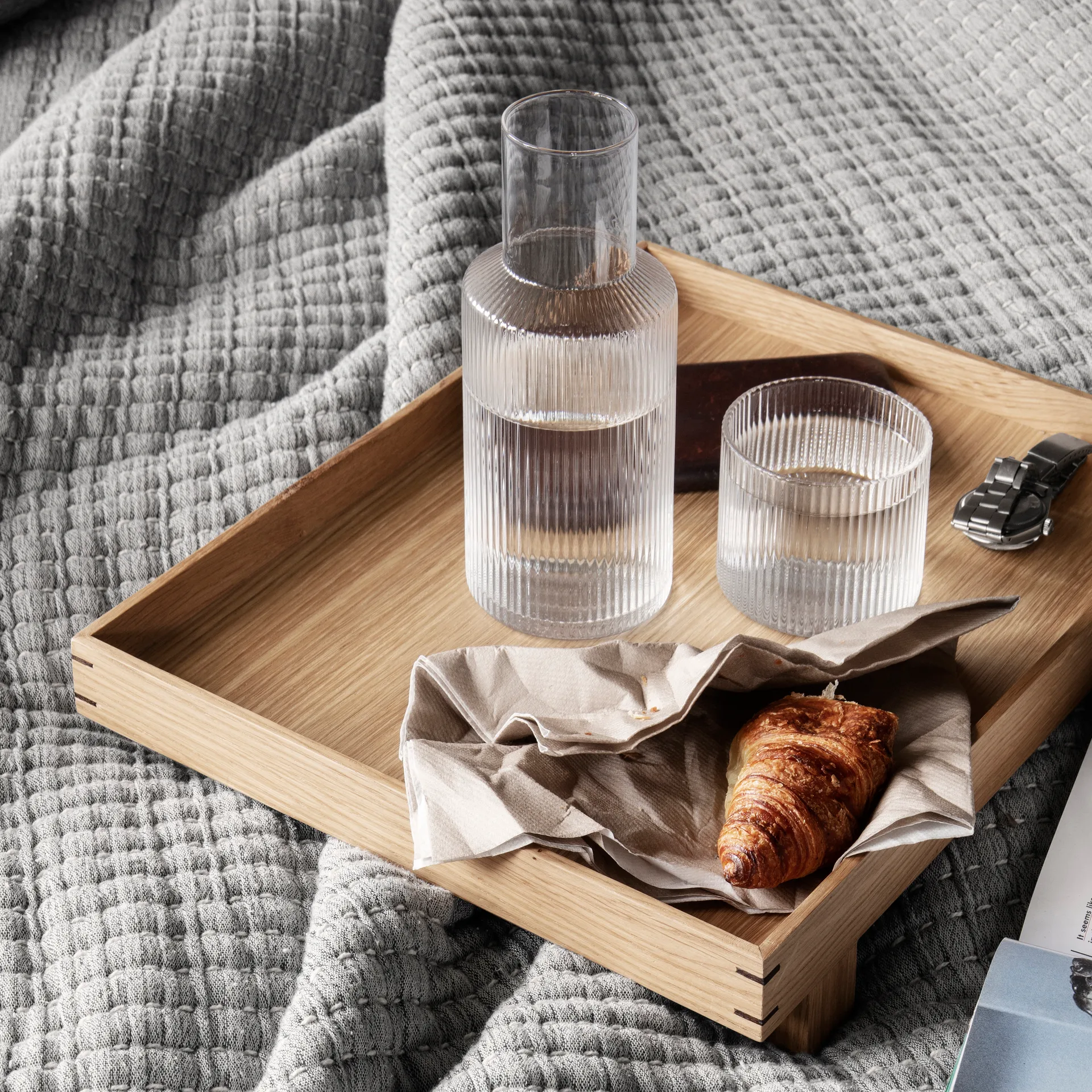 Set caraffa Ripple piccolo, trasparente Ferm Living