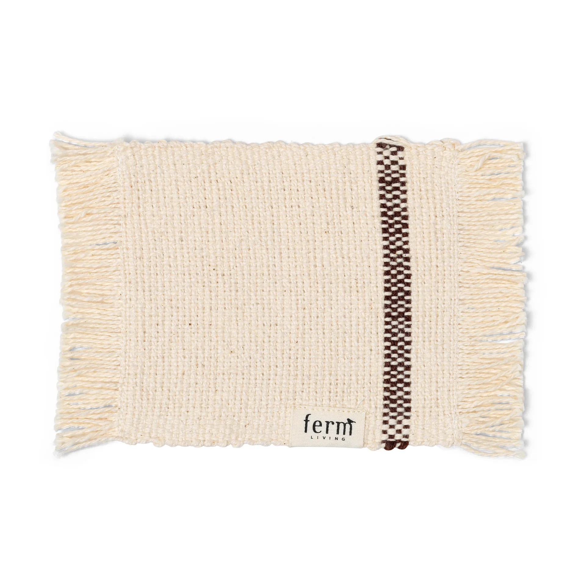 Set di 4 sottobicchieri Savor, 10x14 cm, Off-white/Cioccolato Ferm Living