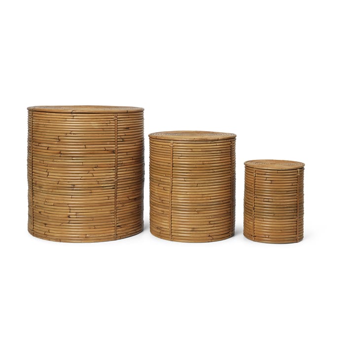 Set di contenitori Column da 3 pezzi - Natural stained - Ferm LIVING