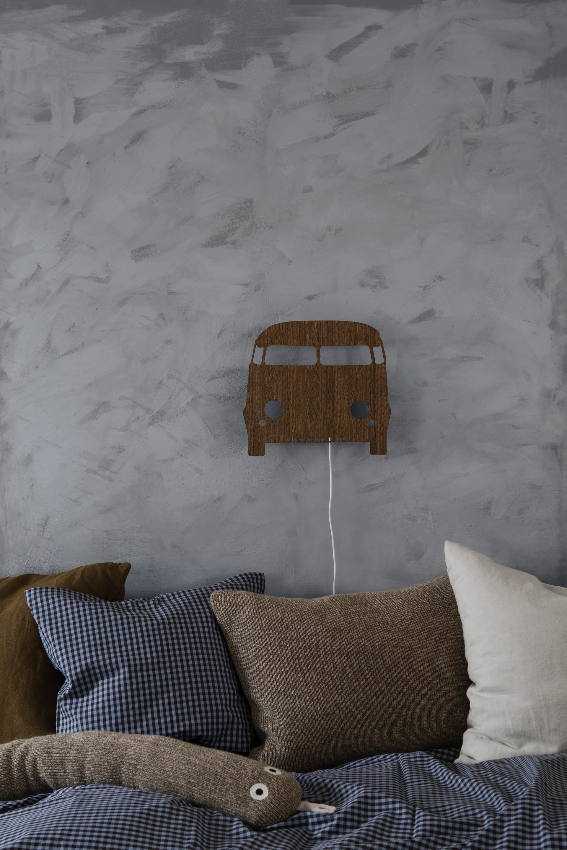 Set di lenzuola per bambini Check, 100x140 cm, Faded blue, choco Ferm Living