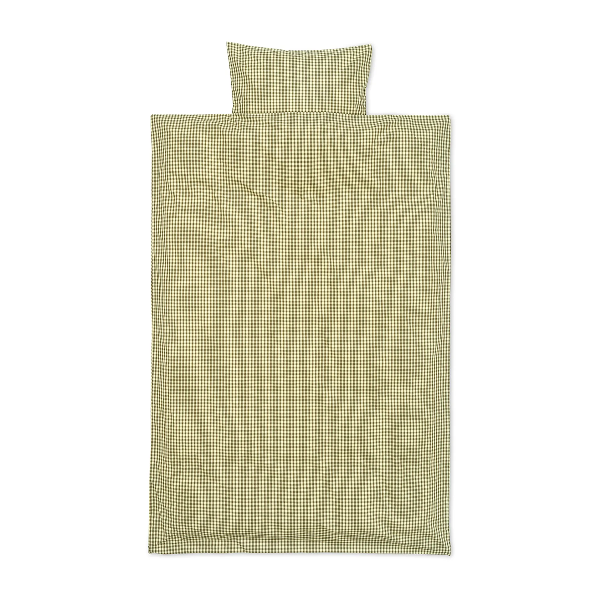 Set di lenzuola per bambini Check, 100x140 cm, Giallo limone, verde oliva Ferm Living