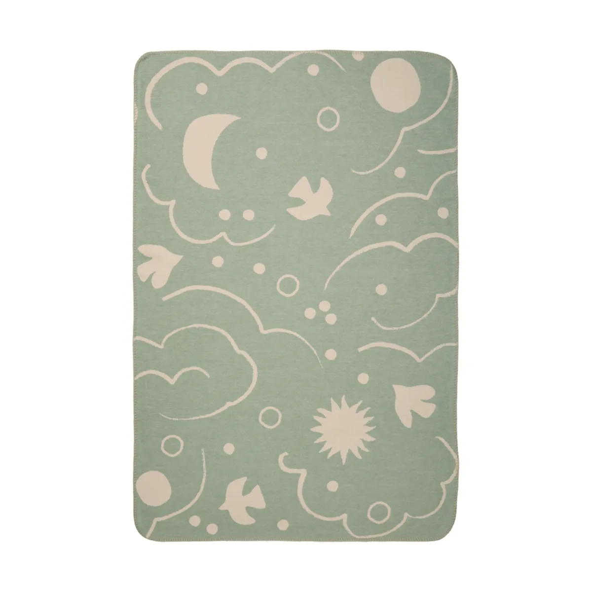 Skye coperta, Tea green-parchment, 80x120 cm Ferm Living