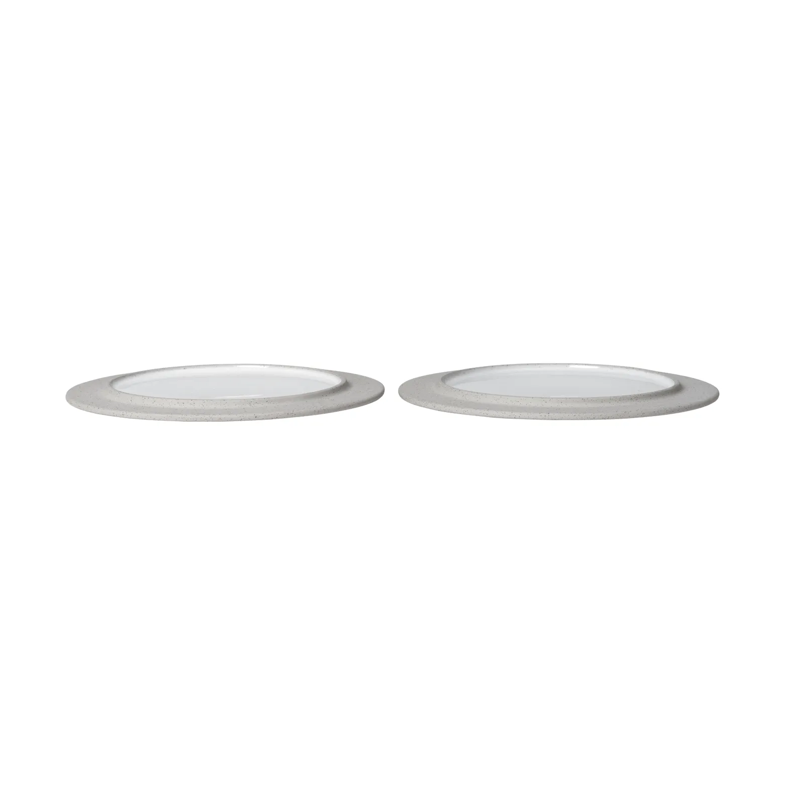 Sonae piatto 2-pack, Grigio-bianco, Ø22 cm Ferm Living