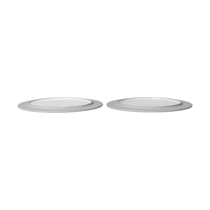 Sonae piatto 2-pack - Grigio-bianco, Ø22 cm - Ferm Living