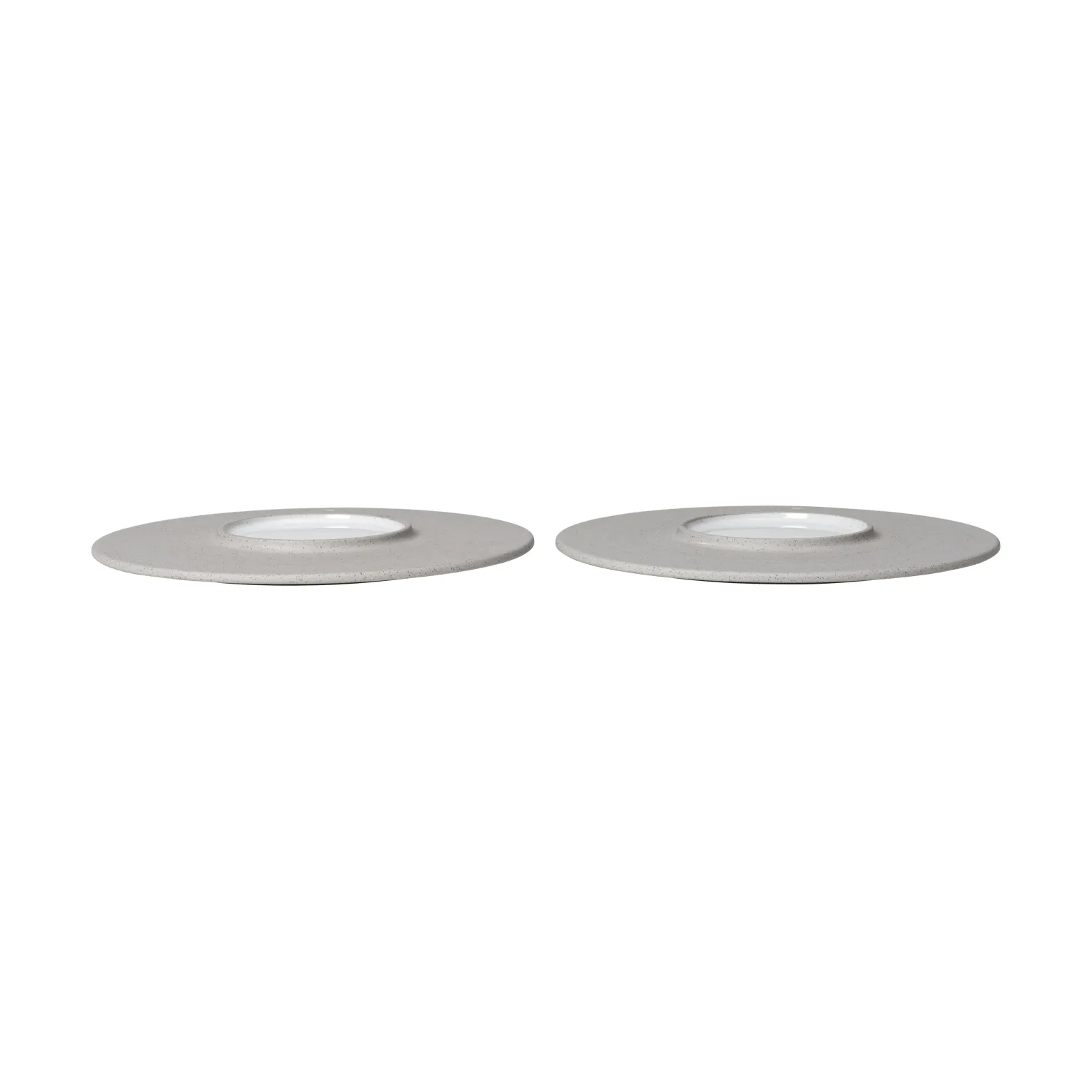 Sonae piatto 2-pack, Grigio-bianco, Ø22 cm Ferm Living