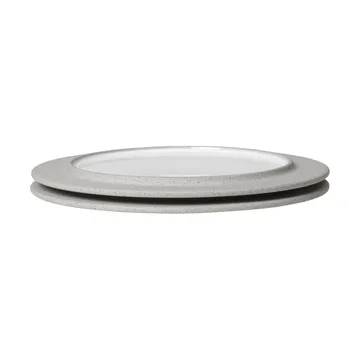 Sonae piatto 2-pack - Grigio-bianco, Ø22 cm - Ferm Living