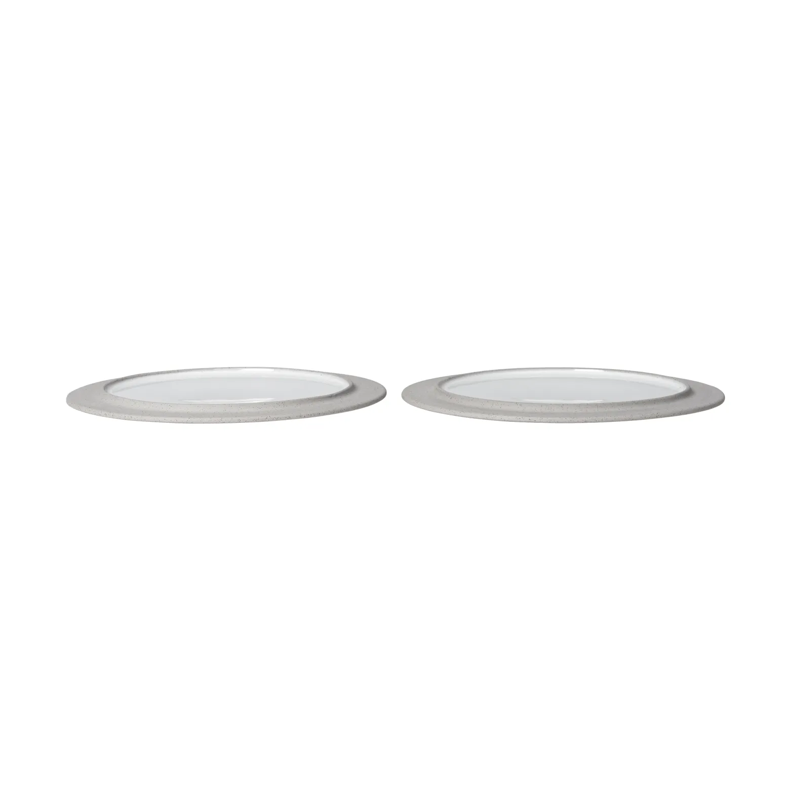 Sonae piatto 2-pack, Grigio-bianco, Ø25 cm Ferm Living