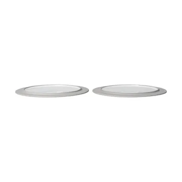 Sonae piatto 2-pack - Grigio-bianco, Ø25 cm - Ferm Living