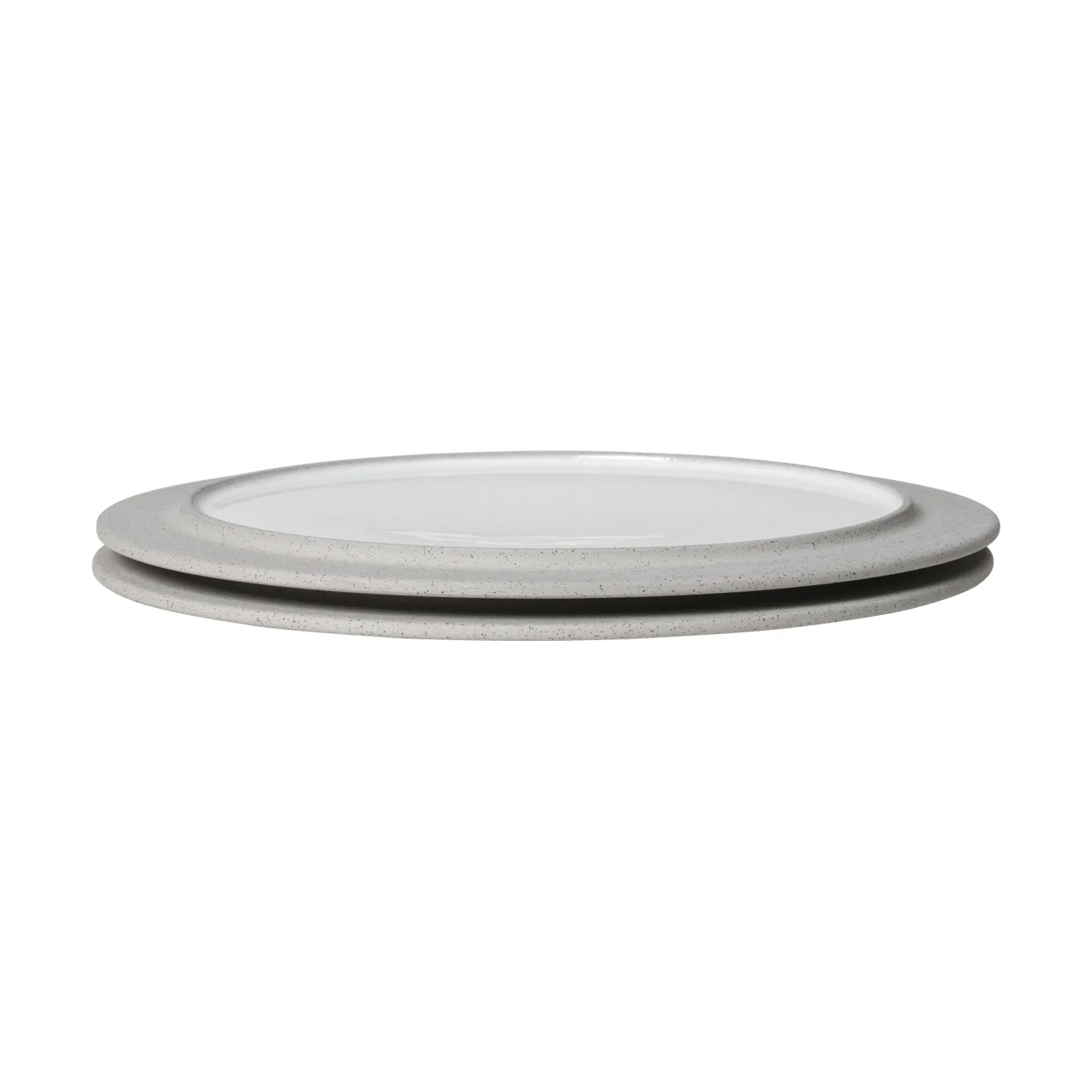 Sonae piatto 2-pack, Grigio-bianco, Ø28 cm Ferm Living