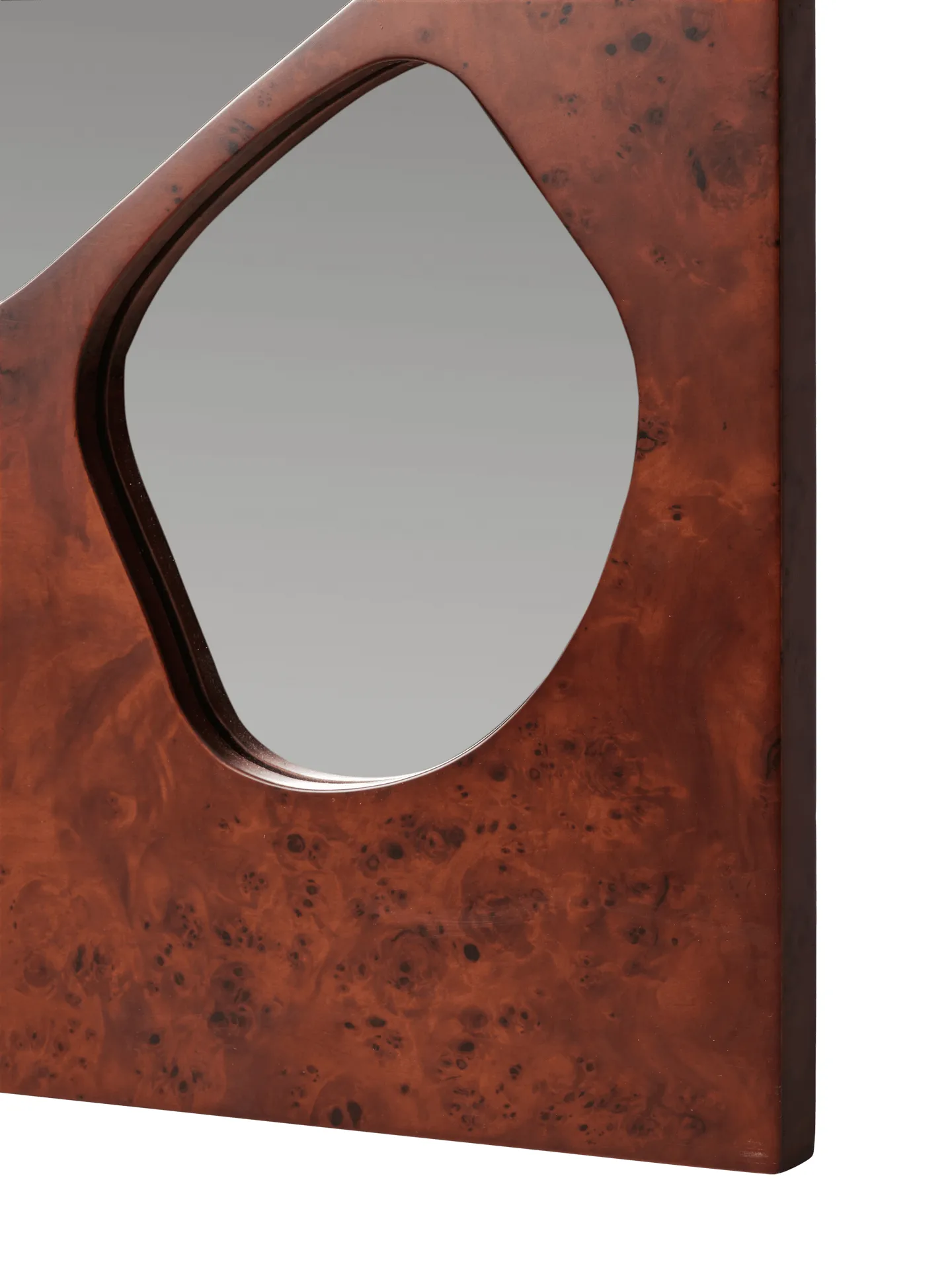 Specchio Folia, Dark stained burl, 82 cm Ferm Living