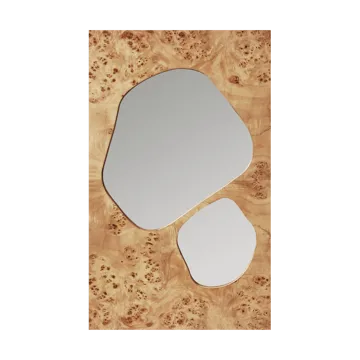 Specchio Folia - Natural burl, 82 cm - Ferm Living