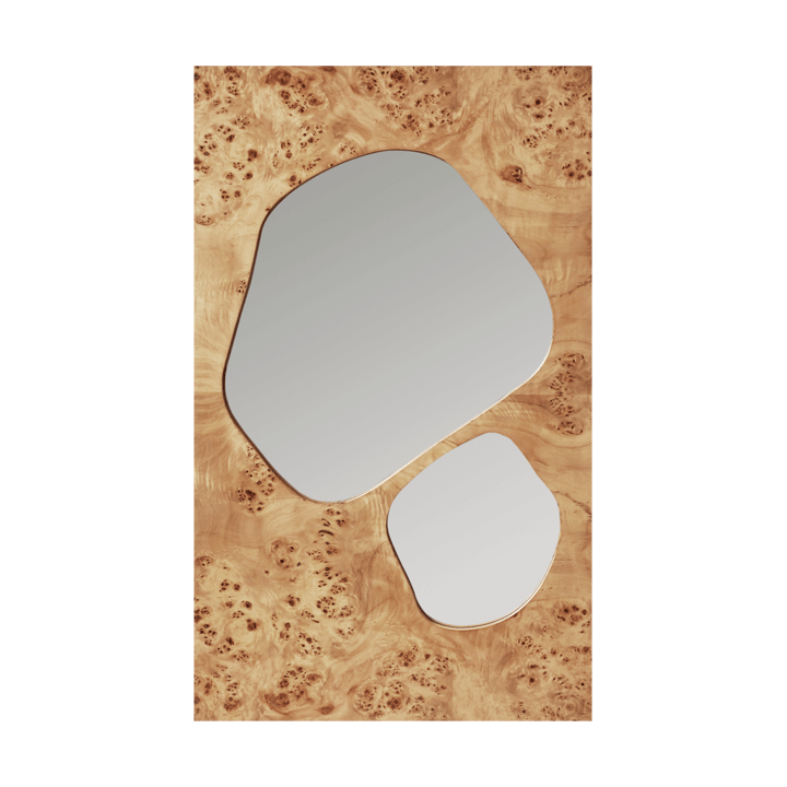Specchio Folia - Natural burl, 82 cm - Ferm Living