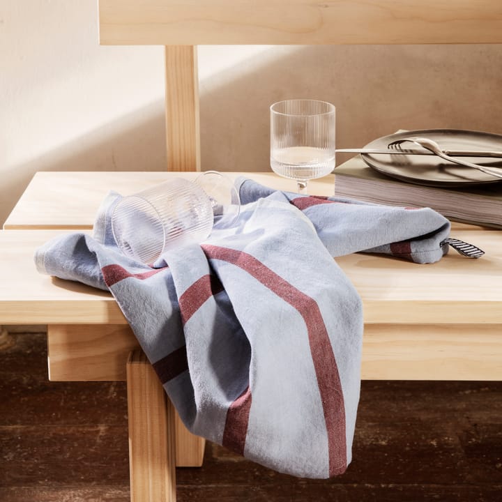 Strofinaccio Hale 50x70 cm, Faded blue-burgundy Ferm Living