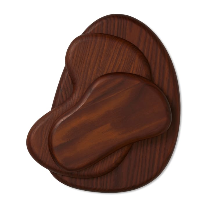 Tagliere Cairn, set da 3 pezzi, Dark Brown Ferm Living