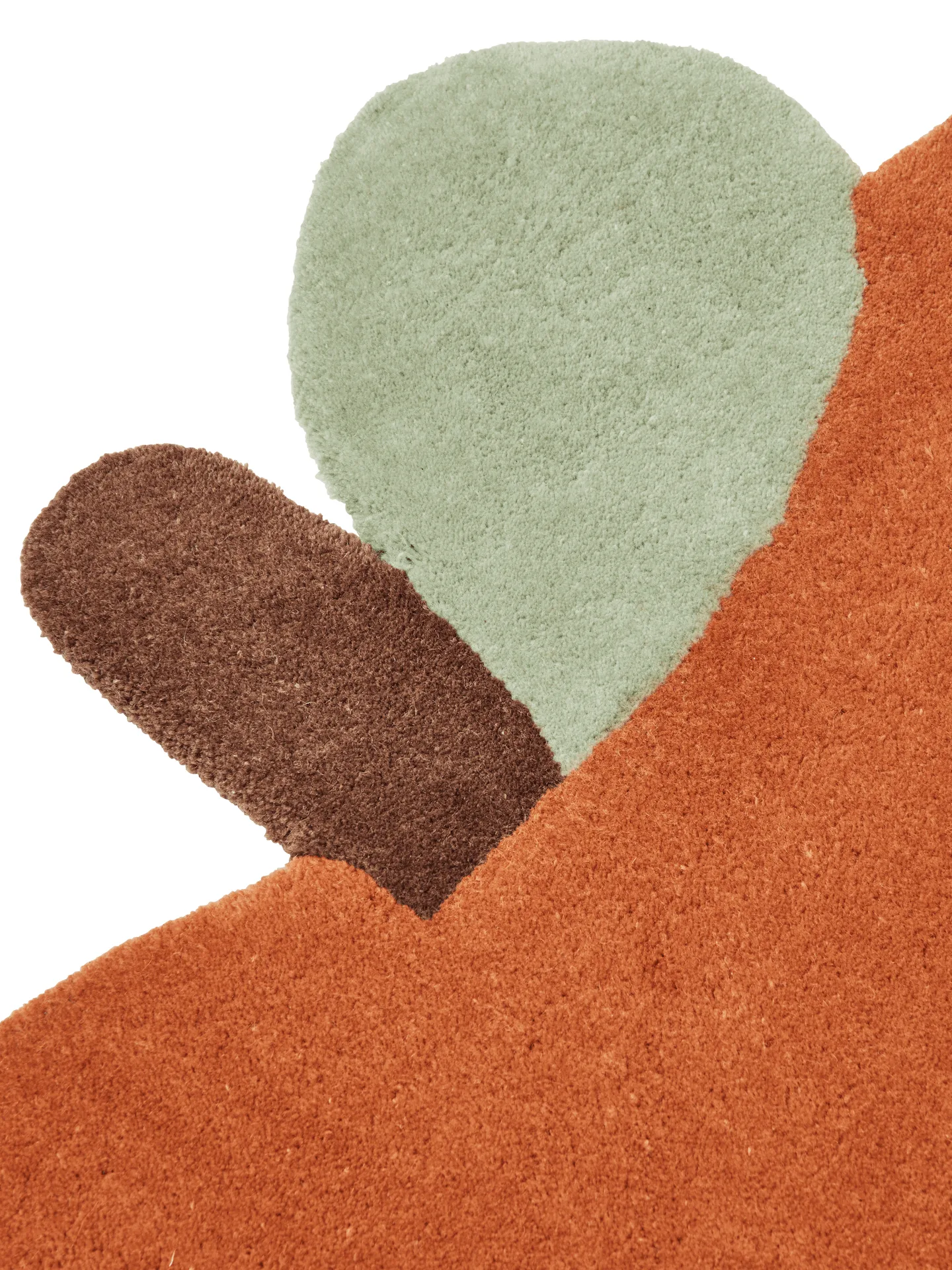 Tappeto a pelo lungo Apple, Brown Clay, 110x110 cm Ferm Living