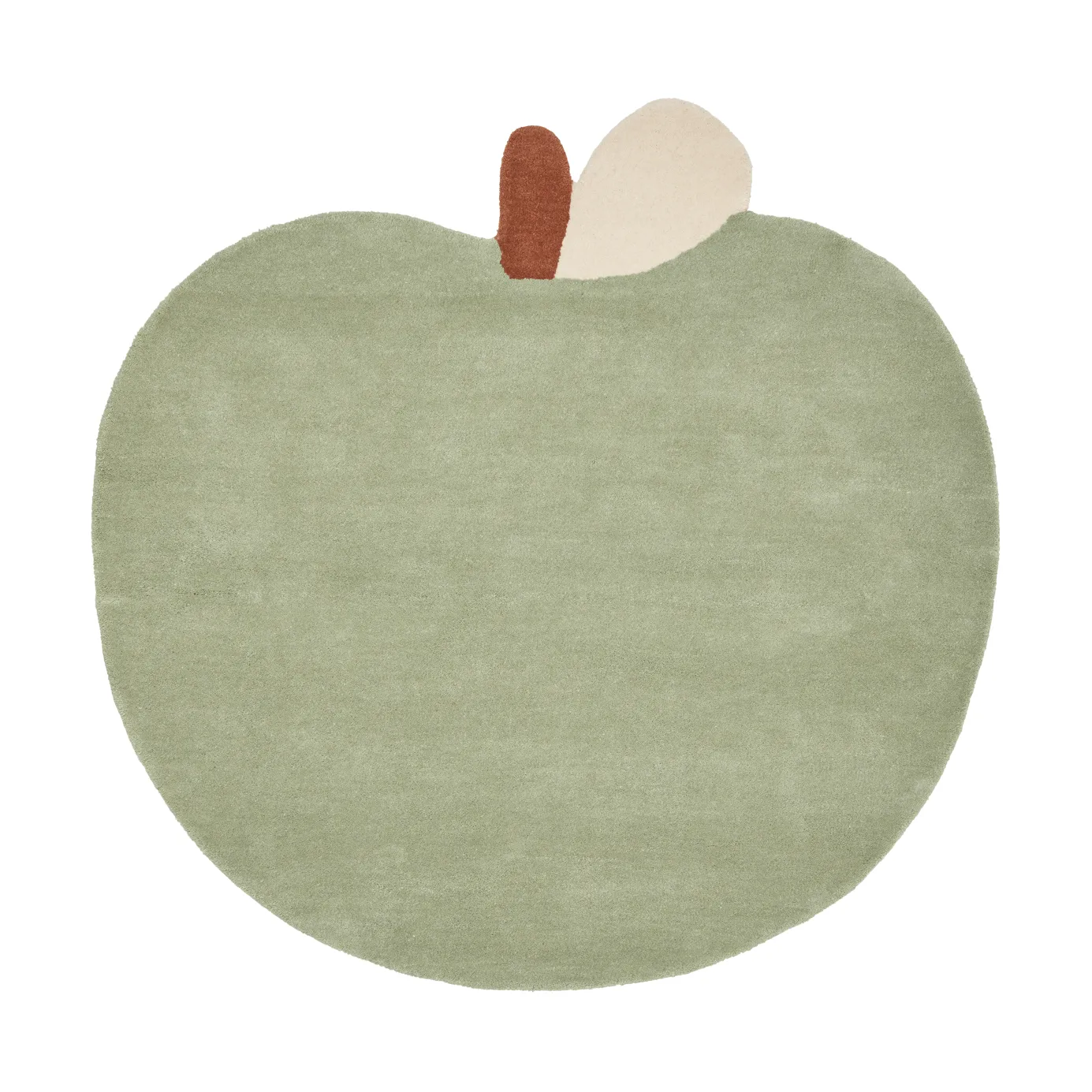 Tappeto a pelo lungo Apple, Tea Green, 110x110 cm Ferm Living