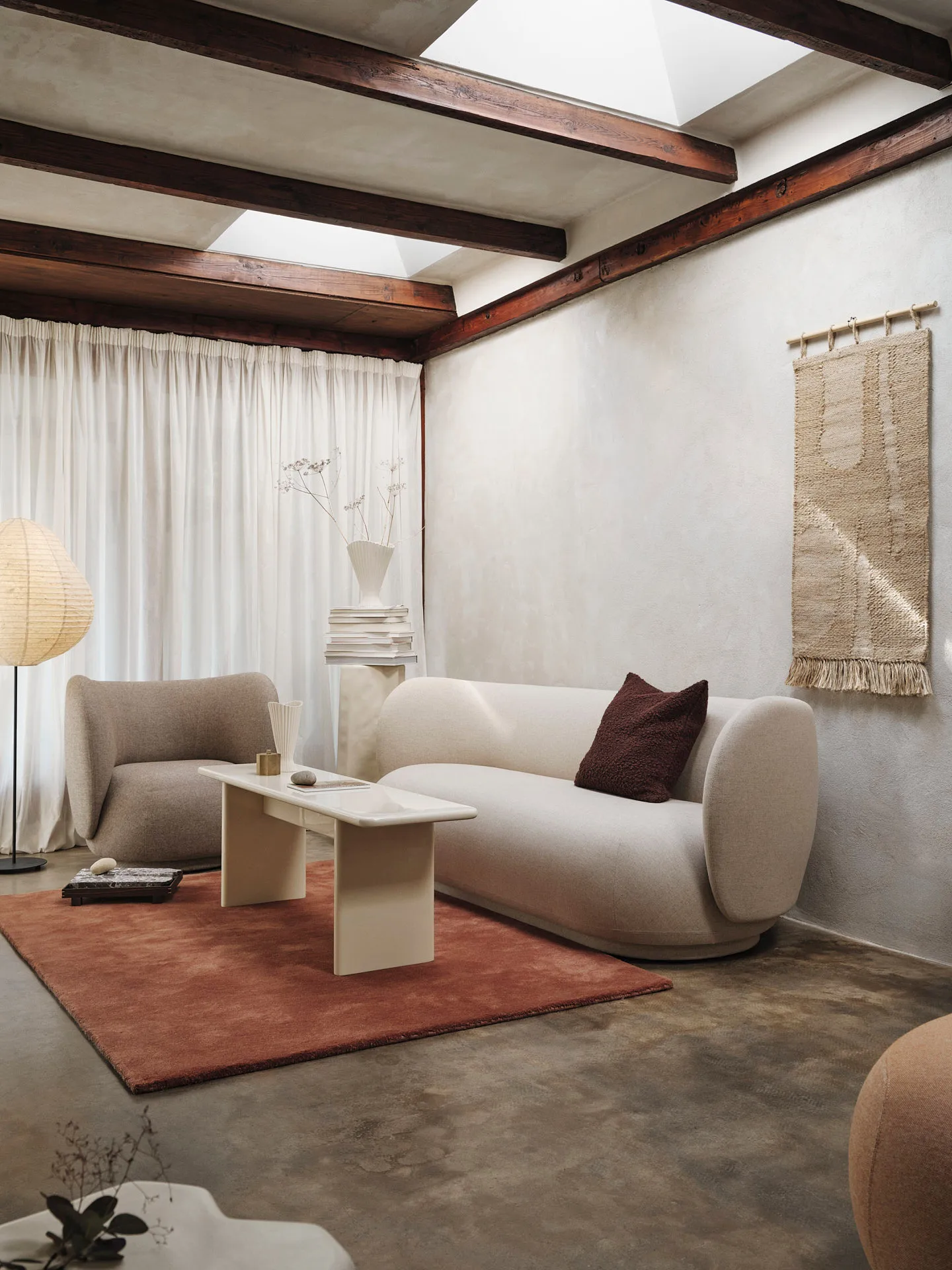 Tappeto a pelo lungo Stille, Red brown, 140x200 cm Ferm Living