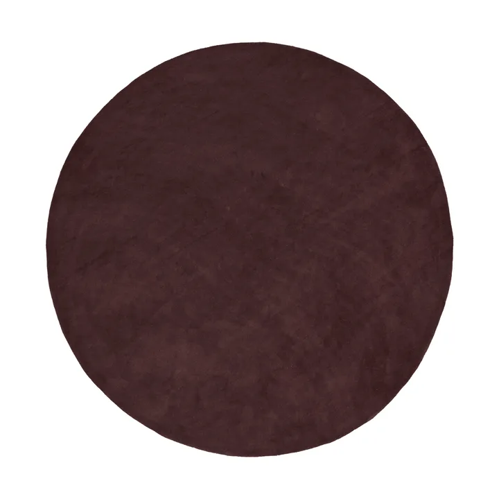 Tappeto a pelo lungo Stille round - Pecan scuro, Ø240 cm - Ferm Living