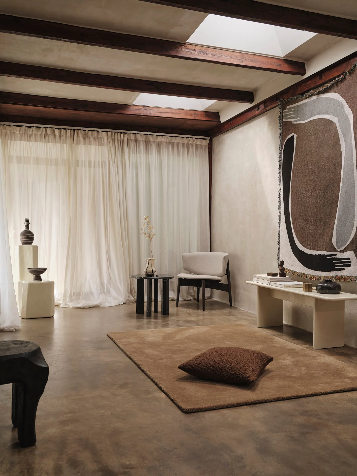 Tappeto a pelo lungo Stille, Toffee, 140x200 cm Ferm Living