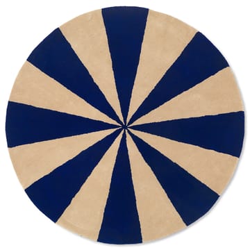 Tappeto annodato a mano Arch Ø 130 cm - Bright blue-off white - Ferm Living