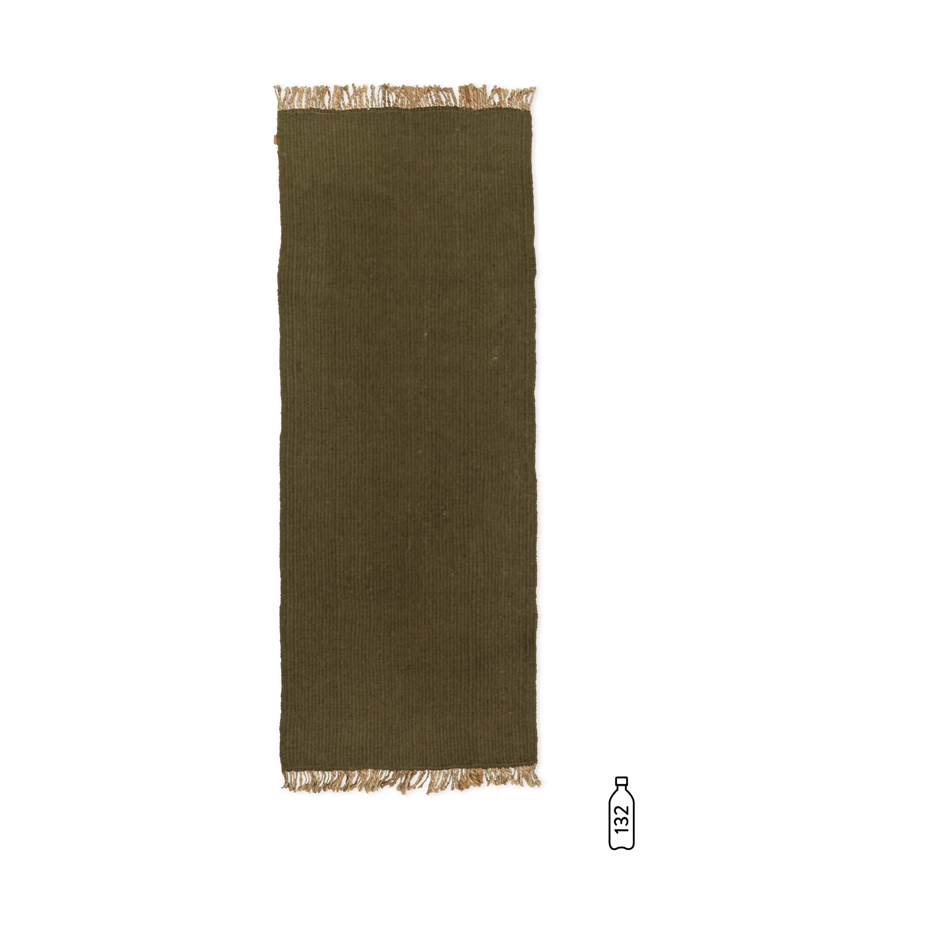 Tappeto da corridoio Block, Oliva naturale, 80x200 cm Ferm Living