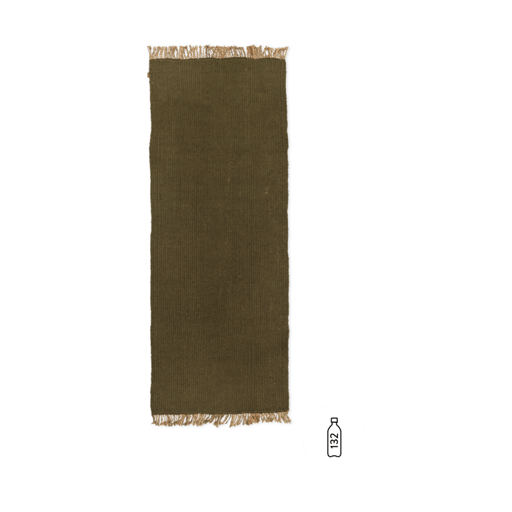 Tappeto da corridoio Block - Oliva naturale, 80x200 cm - Ferm LIVING