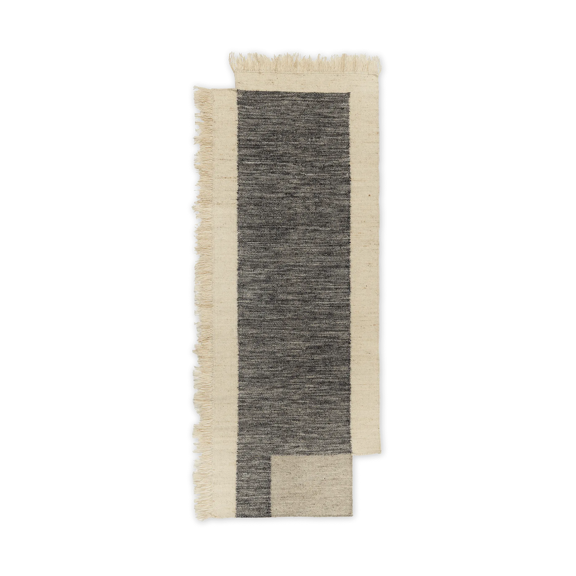 Tappeto da corridoio Counter, Carbone-Bianco sporco, 80x200 cm Ferm Living