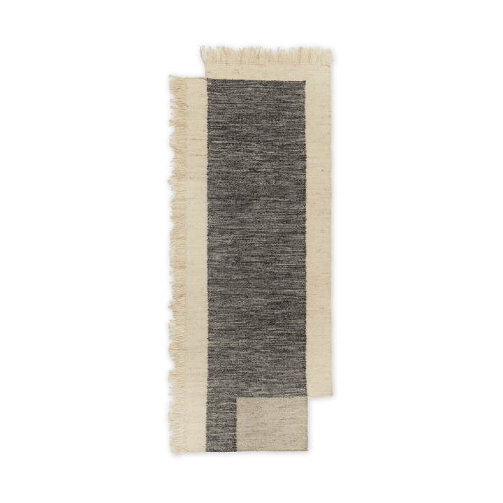 Tappeto da corridoio Counter - Carbone-Bianco sporco, 80x200 cm - Ferm Living