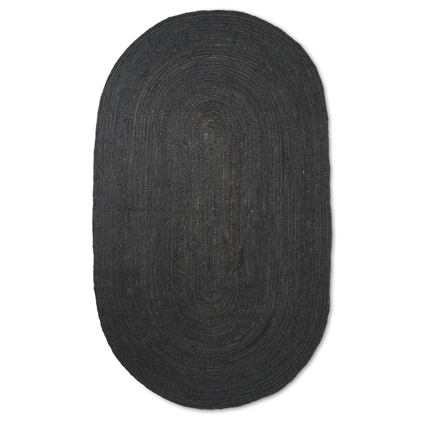 Tappeto in iuta Eternal ovale grande, Nero Ferm Living