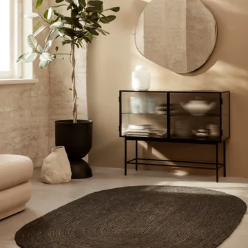 Tappeto in iuta Eternal ovale grande - Nero - Ferm Living