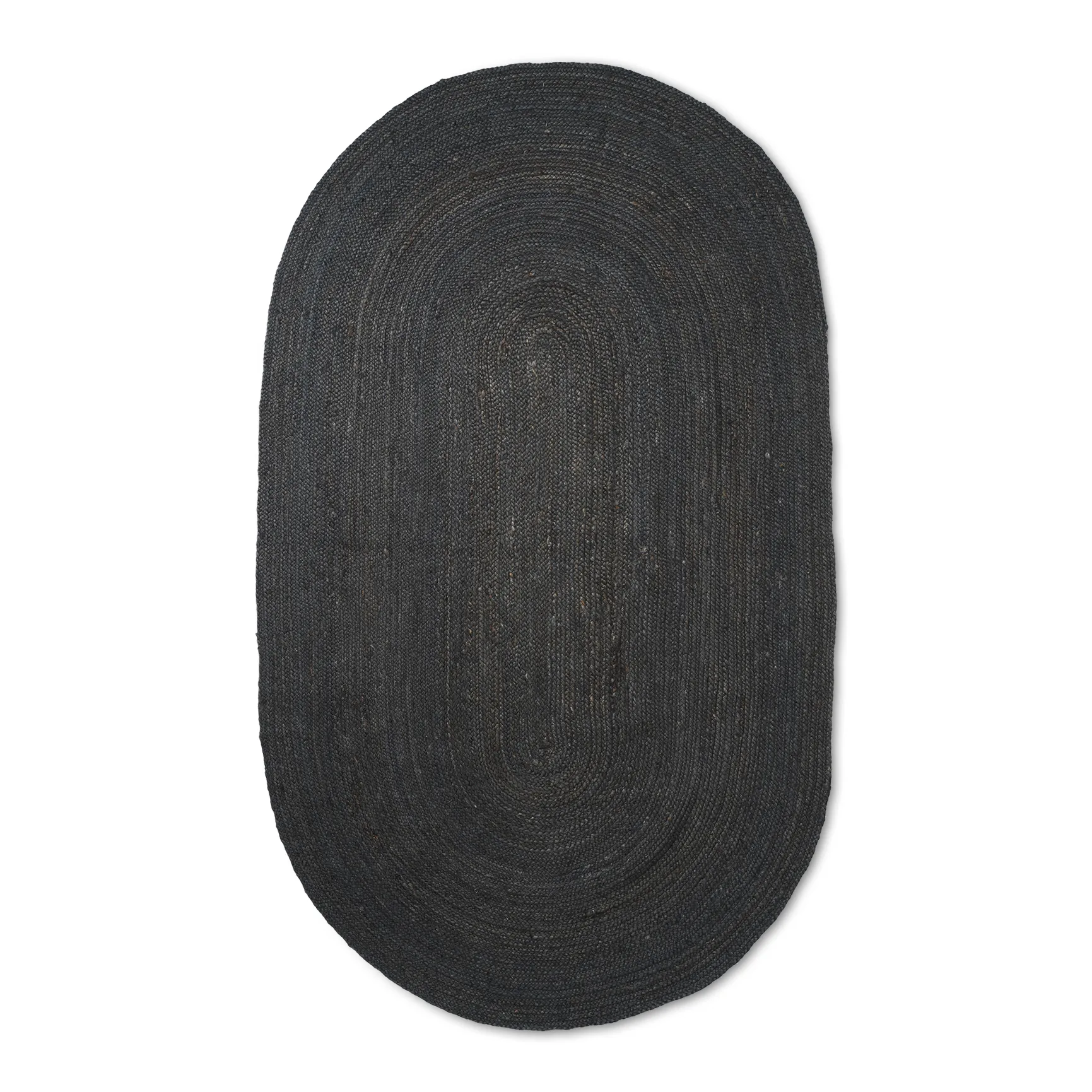 Tappeto in iuta Eternal ovale piccolo, nero Ferm Living