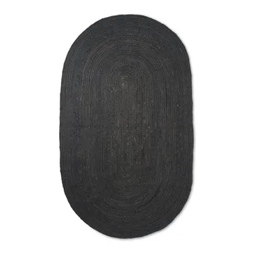 Tappeto in iuta Eternal ovale piccolo - nero - Ferm Living