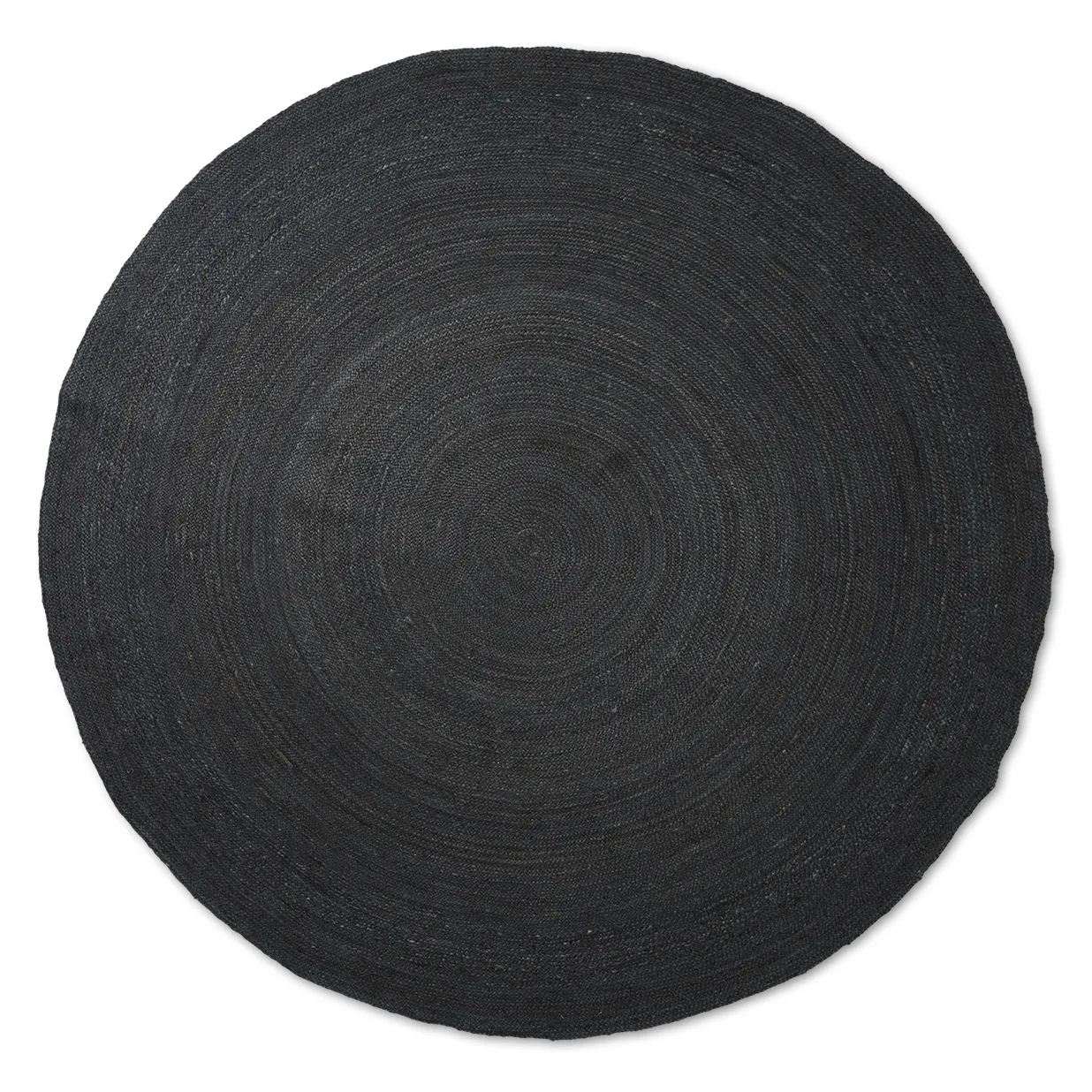 Tappeto in iuta Eternal rotondo grande, nero Ferm Living