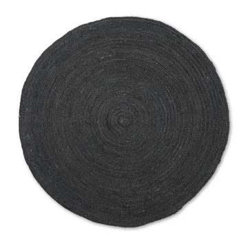 Tappeto in iuta Eternal rotondo piccolo - nero - Ferm Living